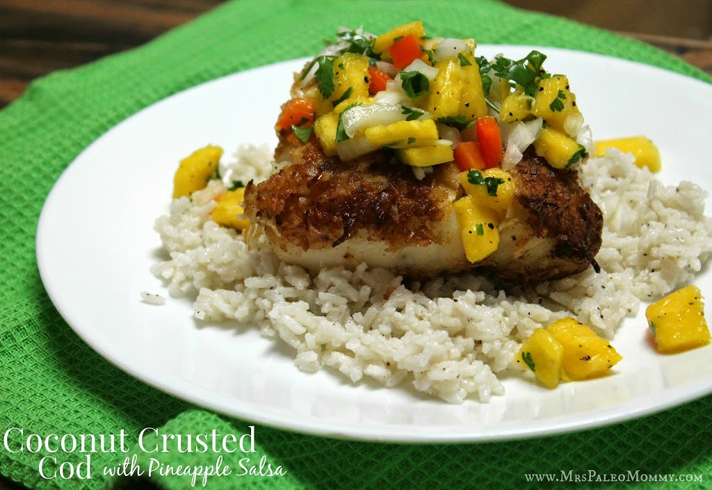 Coconut Crusted Cod and Pineapple Salsa