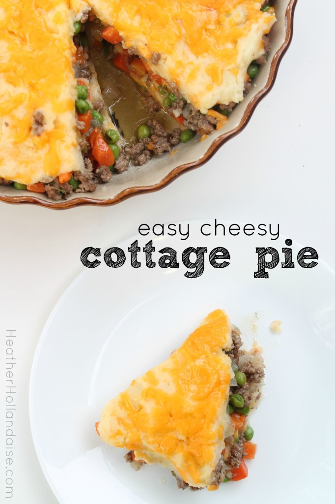 easy cheesy cottage pie - HeatherHollandaise.com