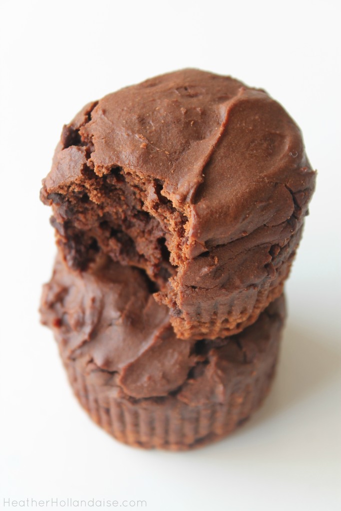 Double Chocolate Brownie Muffins - gluten free, refined sugar free