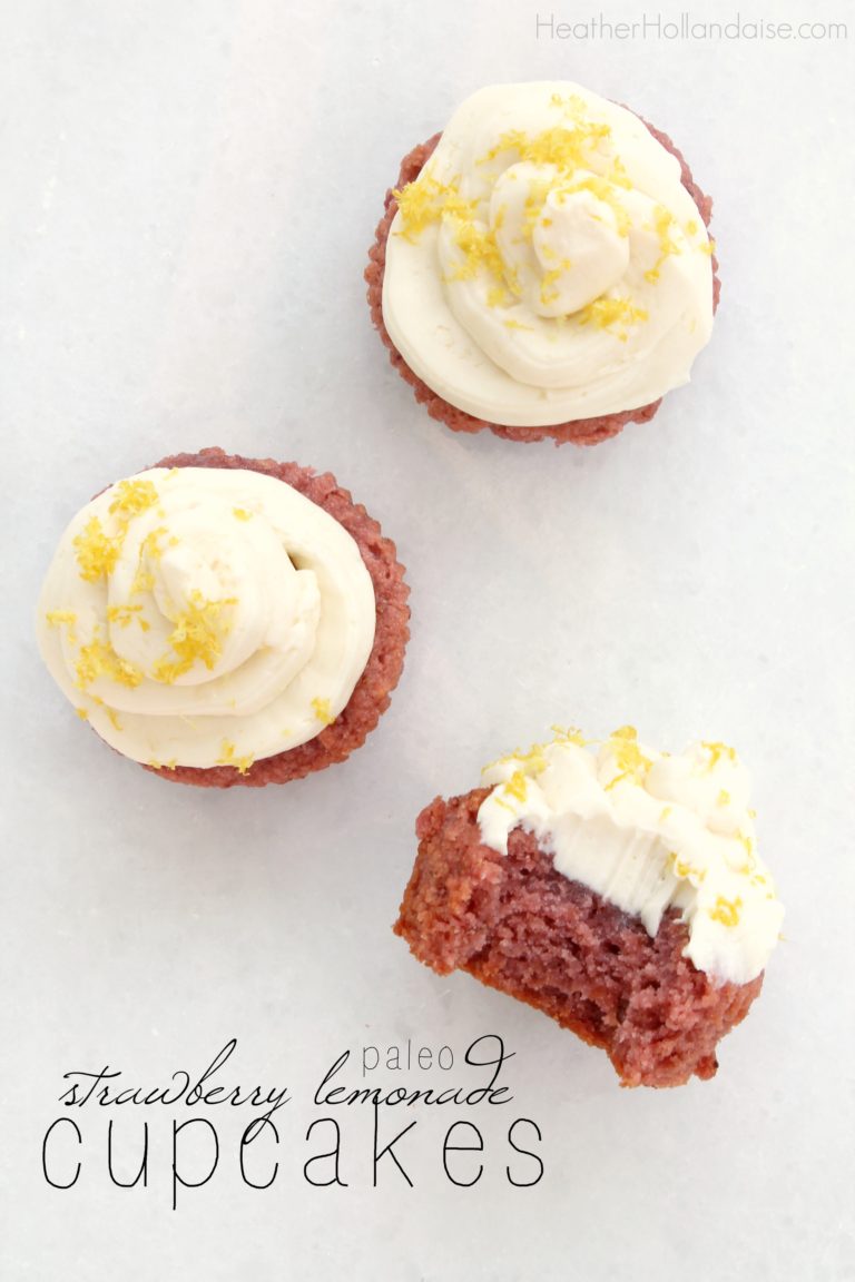 Paleo Strawberry Lemonade Cupcakes + Mockmill Coupon